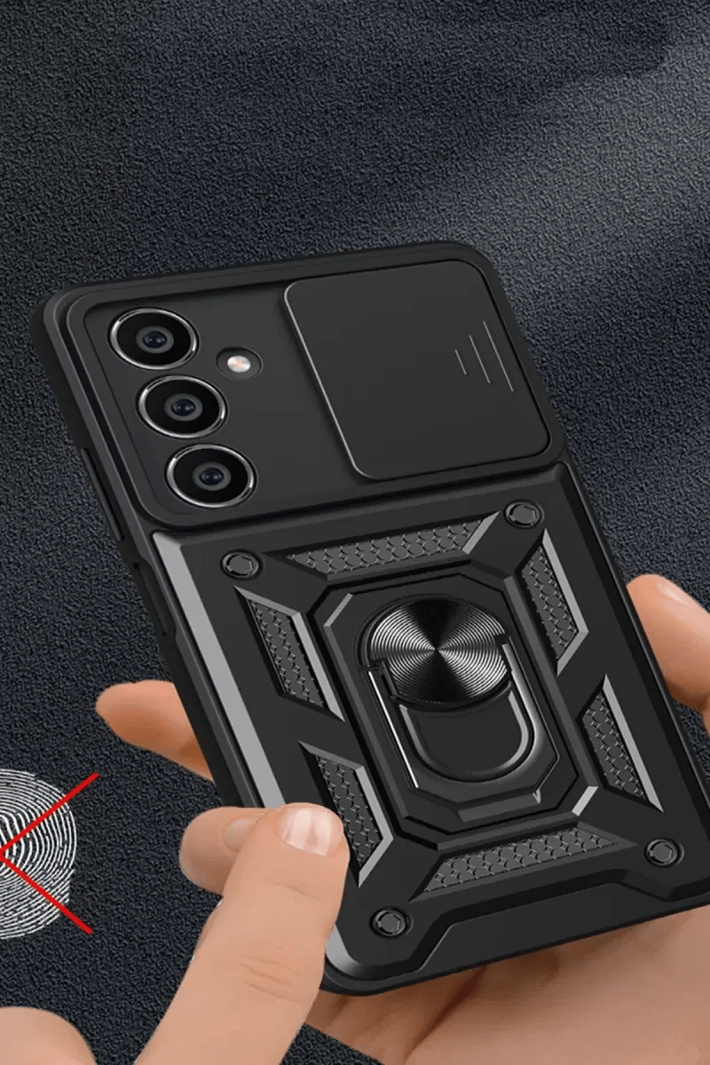 Samsung Galaxy A05S Kılıf Pars Lens Yüzüklü Silikon - Gold