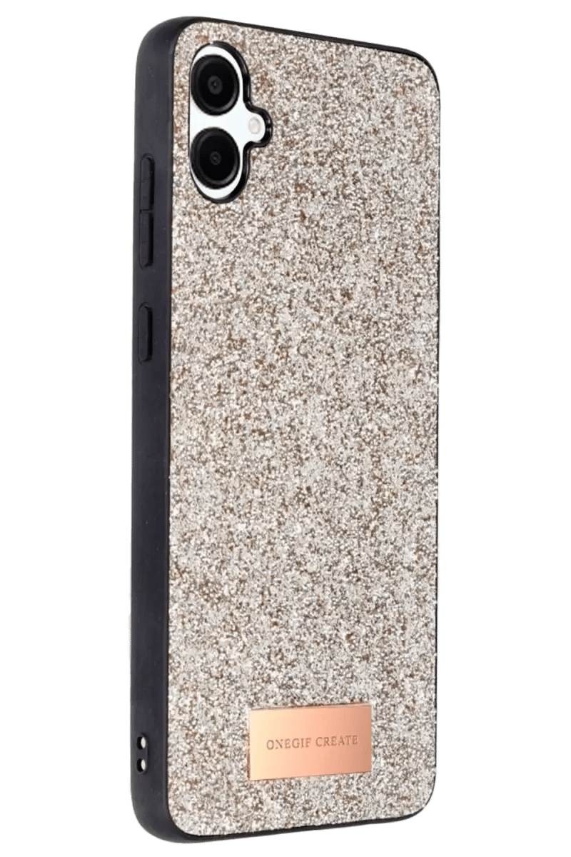 Samsung Galaxy A06 Bright Simli Kapak - Gold
