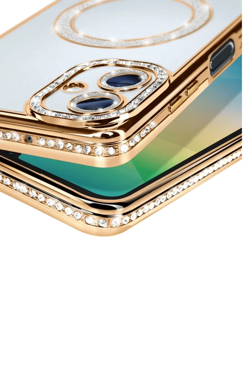 Samsung Galaxy A06 Joke Simli Magneticsafe Kılıf - Gold