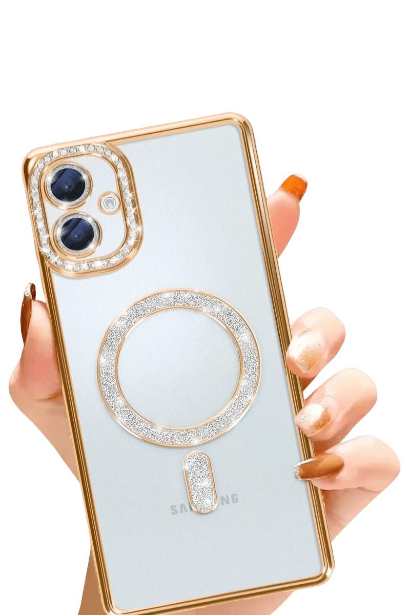 Samsung Galaxy A06 Joke Simli Magneticsafe Kılıf - Gold