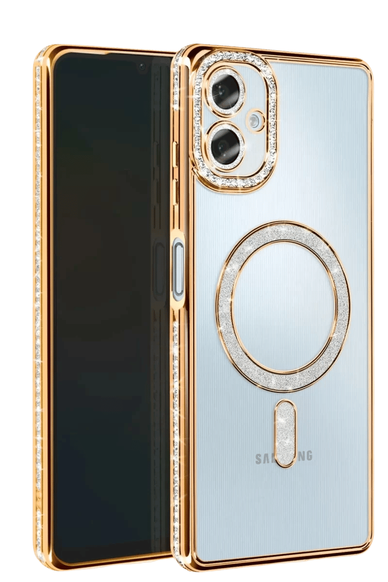 Samsung Galaxy A06 Joke Simli Magneticsafe Kılıf - Gold