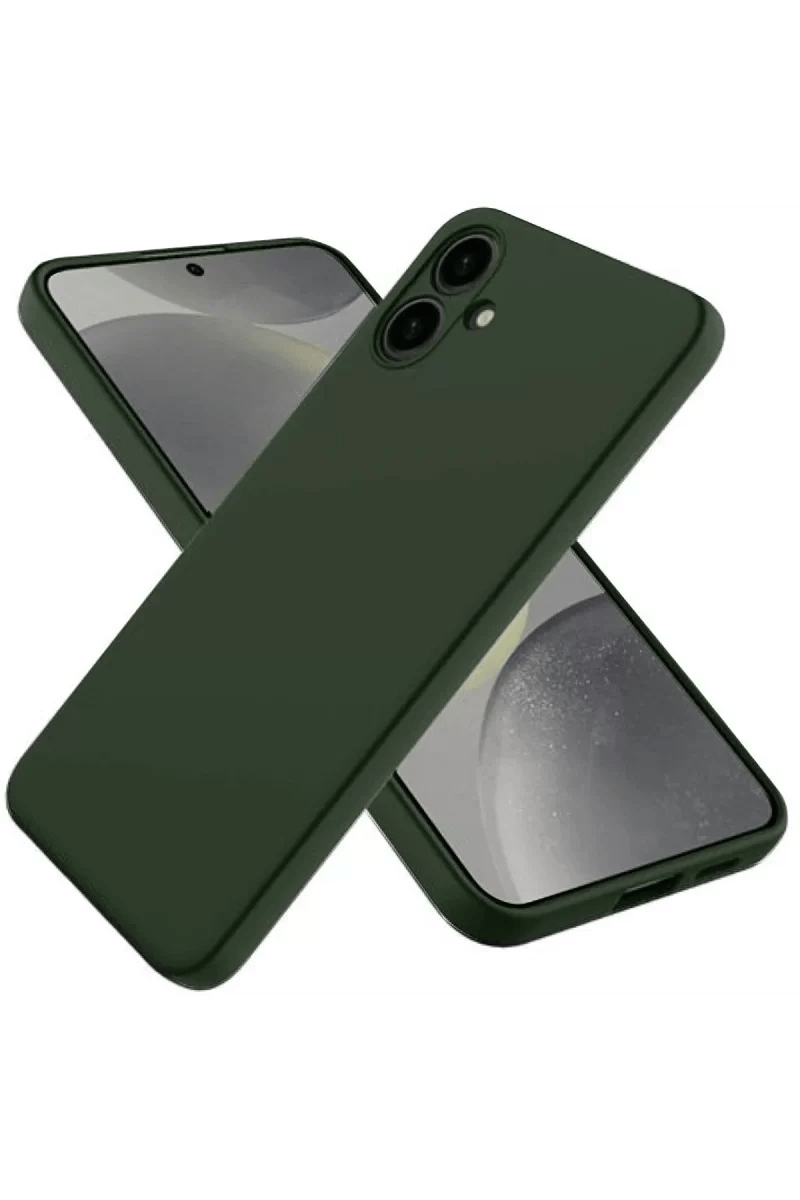 Samsung Galaxy A06 Kılıf First Silikon - Koyu Yeşil