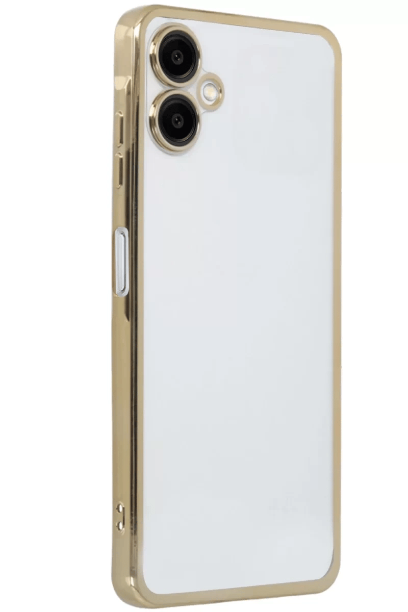 Samsung Galaxy A06 Kılıf Lensli Silikon - Gold