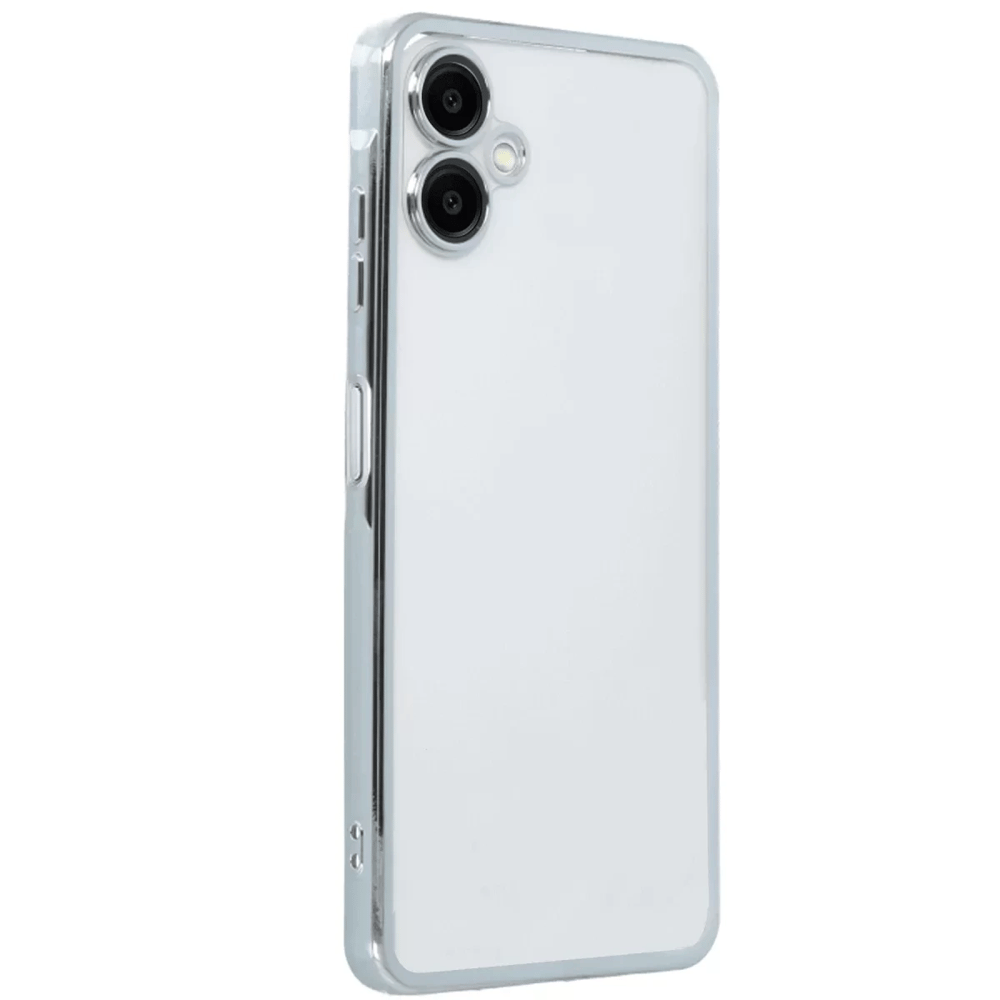 Samsung Galaxy A06 Kılıf Lensli Silikon - Gümüş