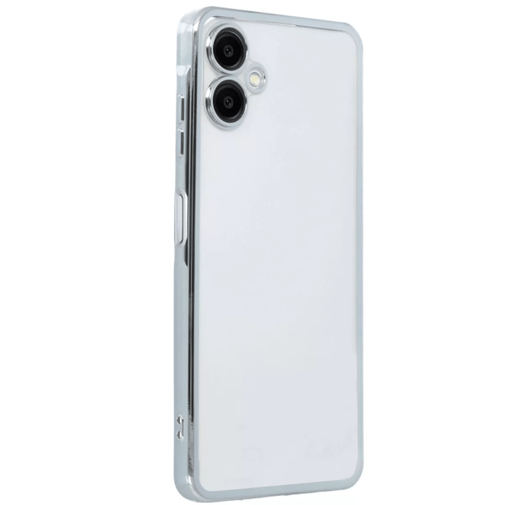 Samsung Galaxy A06 Kılıf Lensli Silikon - Gümüş