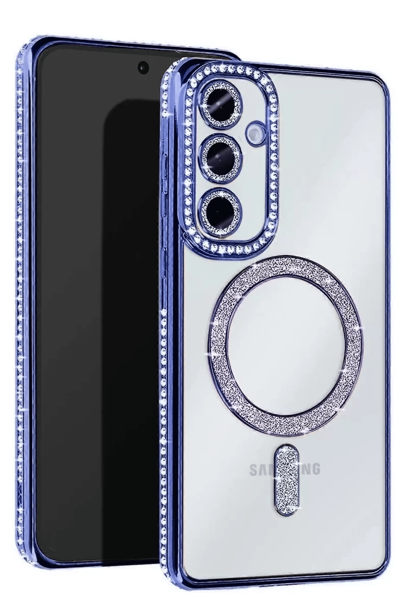 Samsung Galaxy A15 4G Joke Simli Magneticsafe Kılıf - Mavi