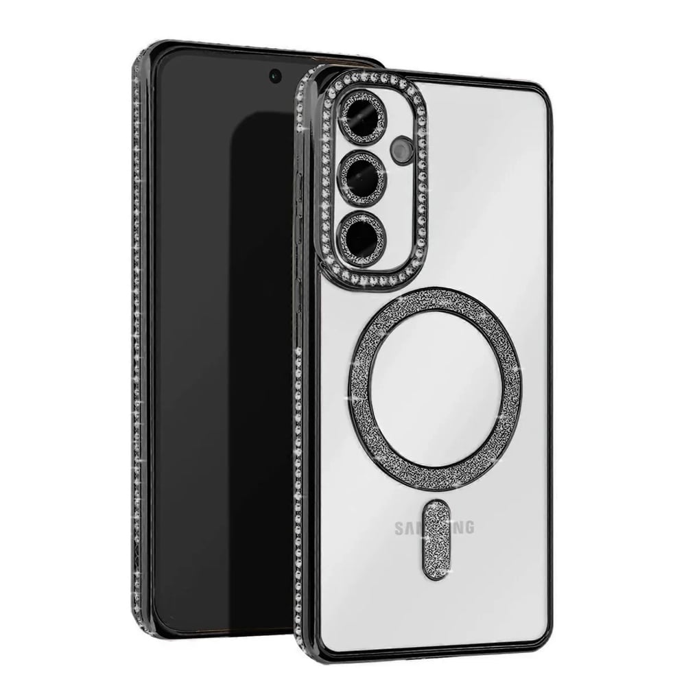 Samsung Galaxy A15 4G Joke Simli Magneticsafe Kılıf - Siyah