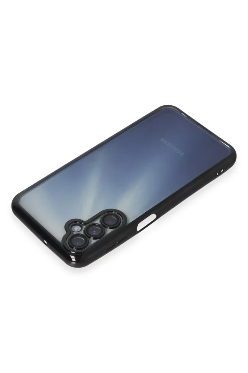 Samsung Galaxy A15 4G Kılıf Lensli Silikon - Siyah