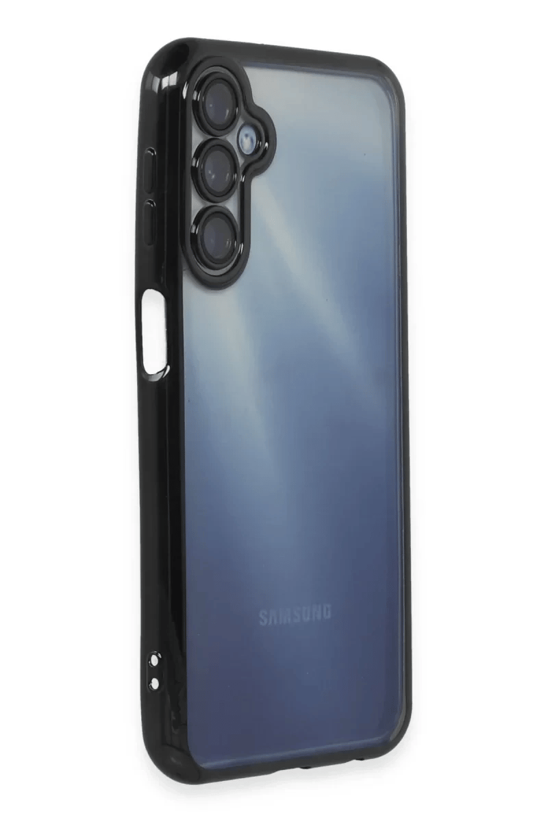 Samsung Galaxy A15 4G Kılıf Lensli Silikon - Siyah