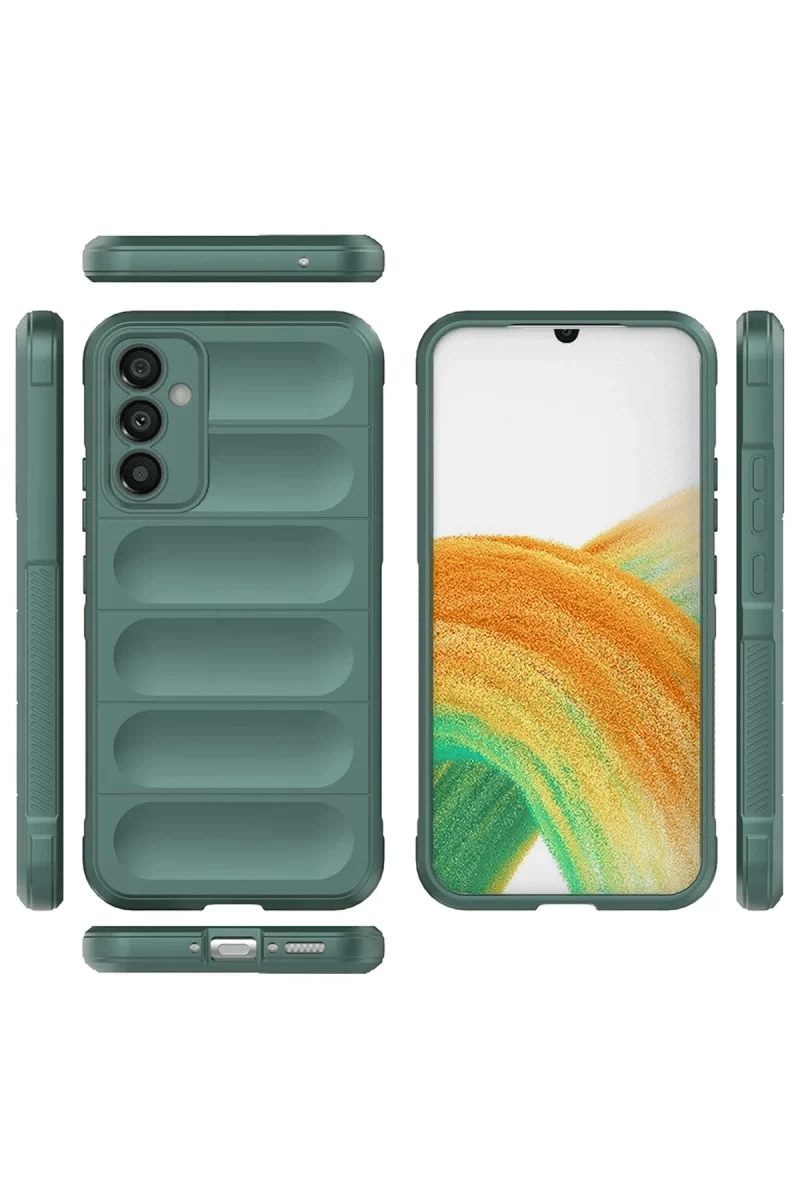 Samsung Galaxy A15 4G Kılıf Optimum Silikon - Koyu Yeşil