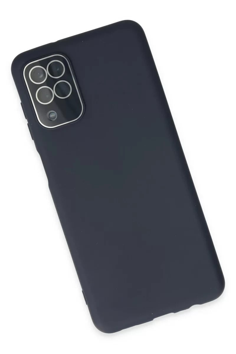 Samsung Galaxy A22 Kılıf Lansman Glass Kapak - Lacivert