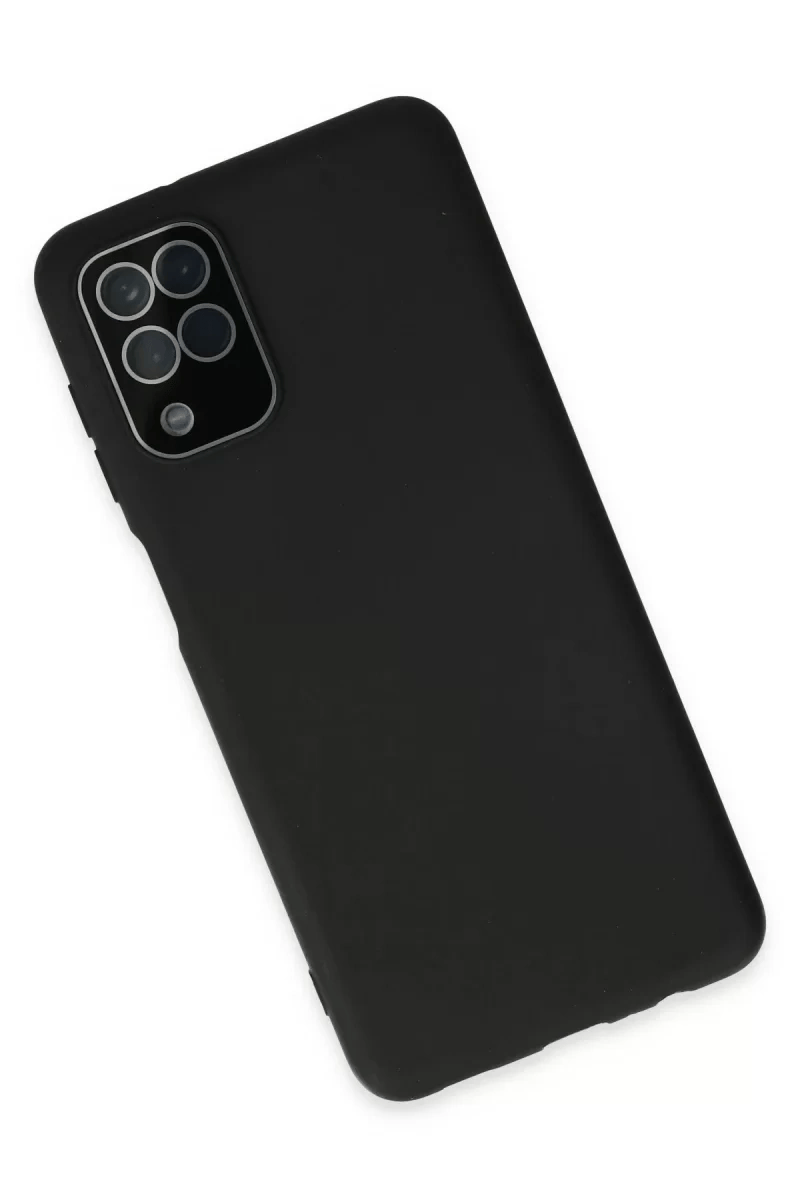 Samsung Galaxy A22 Kılıf Lansman Glass Kapak - Siyah