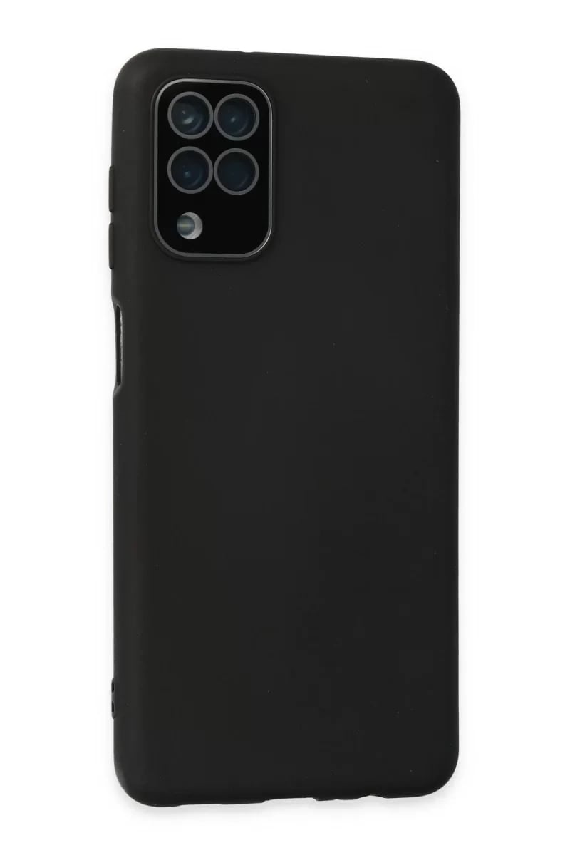 Samsung Galaxy A22 Kılıf Lansman Glass Kapak - Siyah