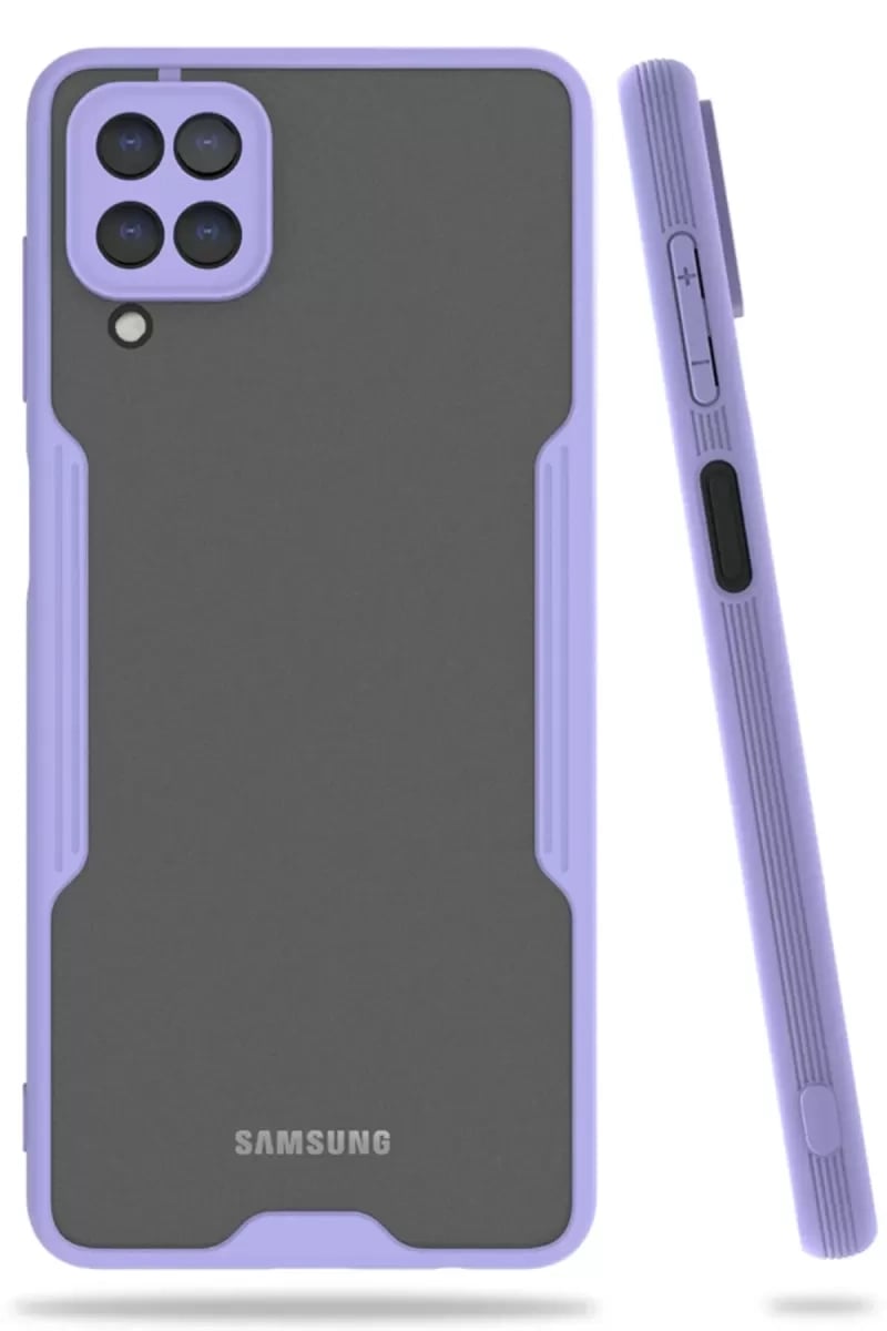 Samsung Galaxy A22 Kılıf Platin Silikon - Lila