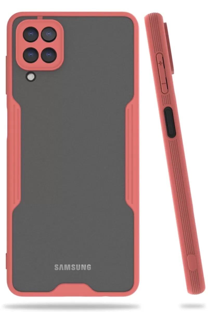 Samsung Galaxy A22 Kılıf Platin Silikon - Pembe