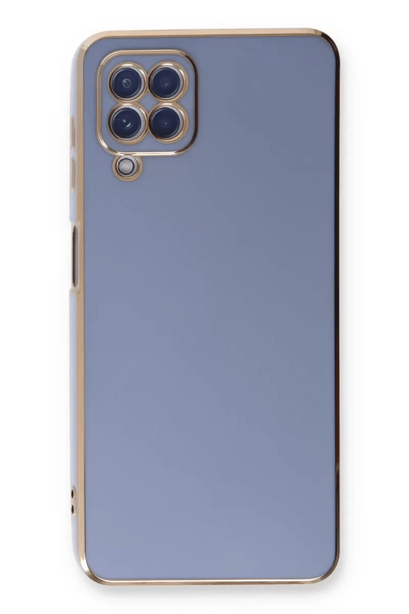 Samsung Galaxy A22 Kılıf Volet Silikon - Mavi