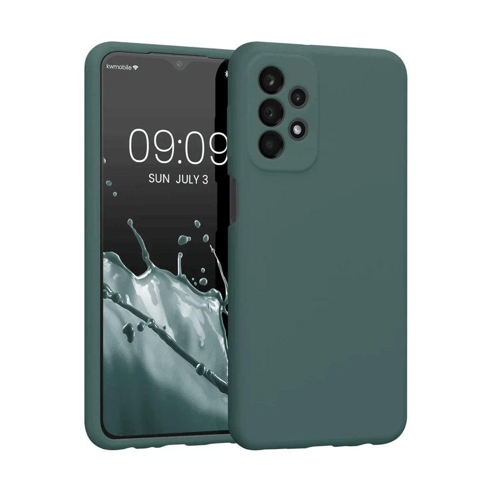 Samsung Galaxy A23 4G Kılıf First Silikon - Koyu Yeşil