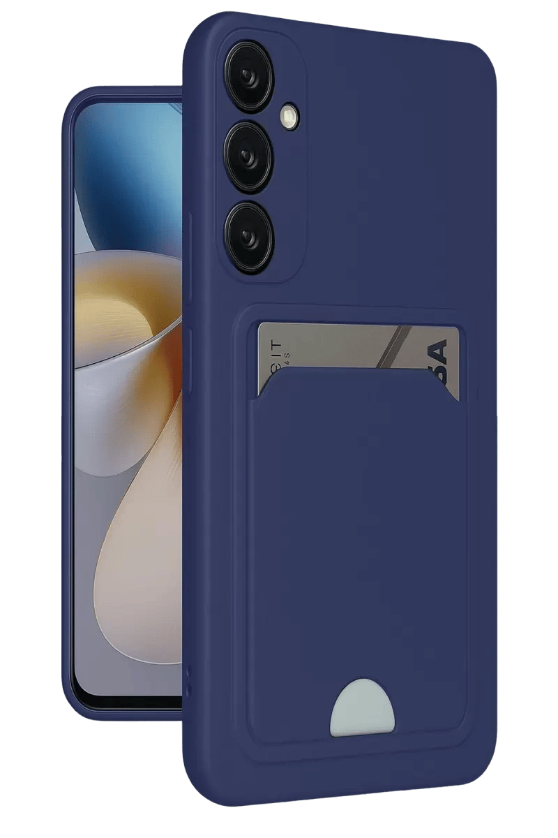 Samsung Galaxy A25 5G Kılıf Kelvin Kartvizitli Silikon - Lacivert