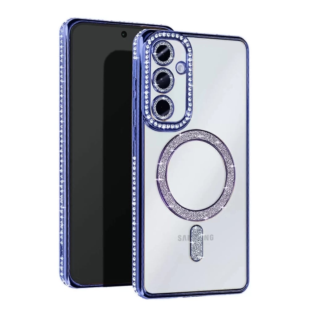 Samsung Galaxy A26 Joke Simli Magneticsafe Kılıf - Mavi