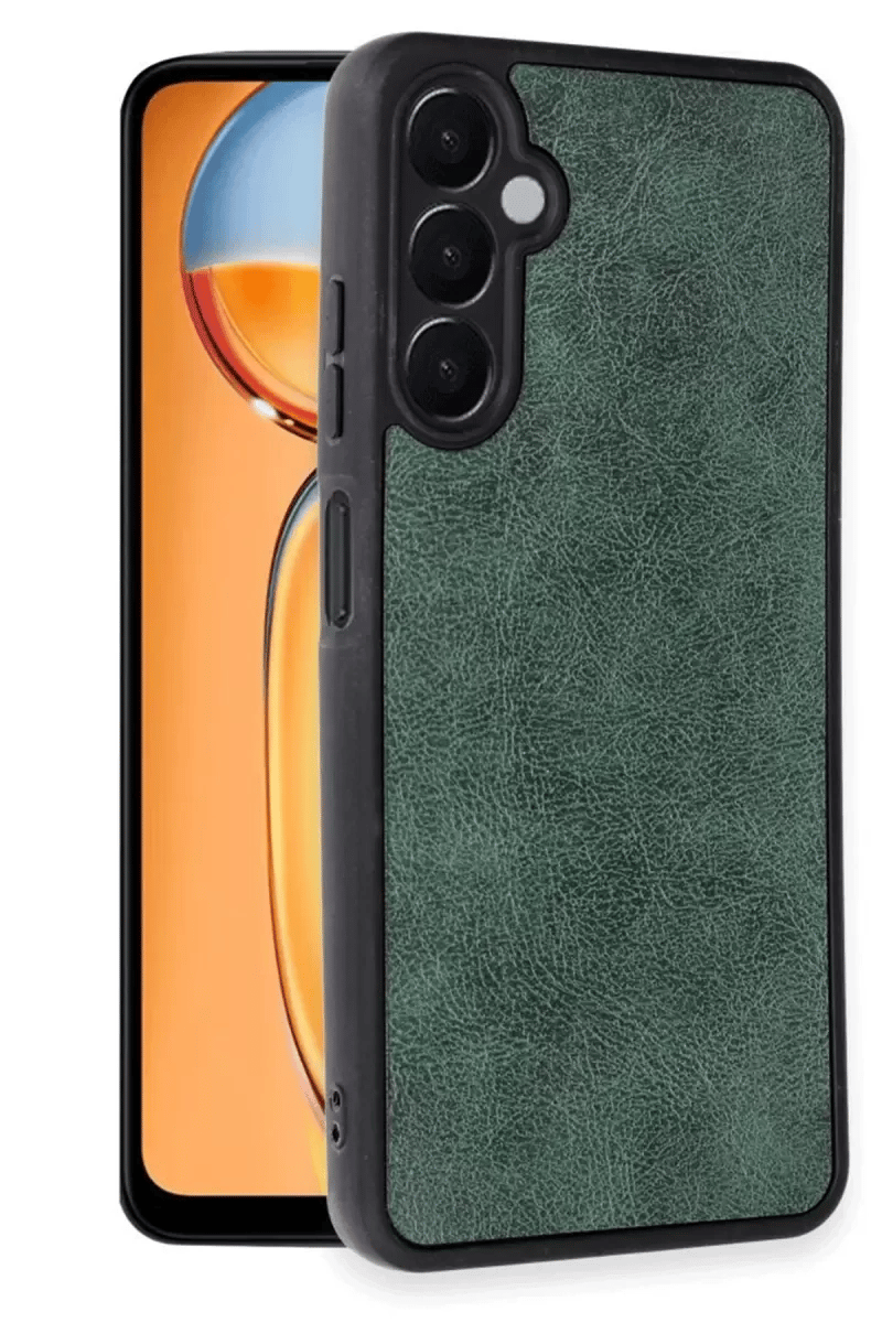 Samsung Galaxy A26 Kılıf Aras Deri Kapak - Koyu Yeşil