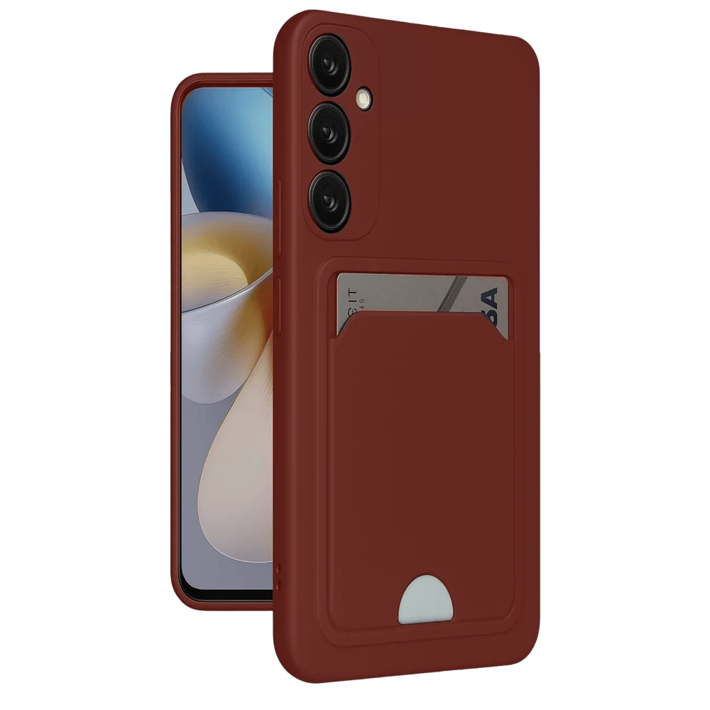 Samsung Galaxy A26 Kılıf Kelvin Kartvizitli Silikon - Bordo