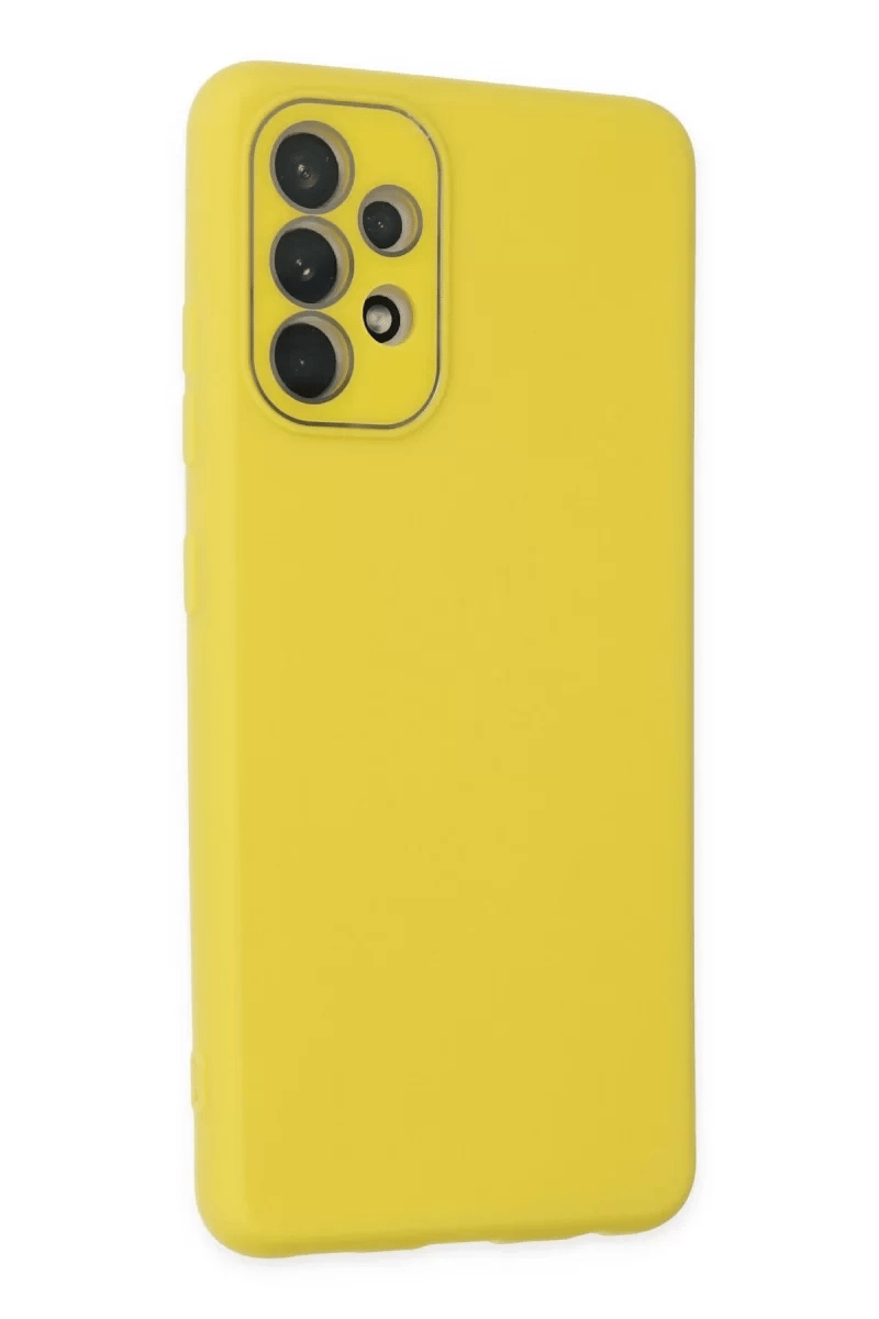 Samsung Galaxy A33 5G Kılıf Lansman Glass Kapak - Sarı