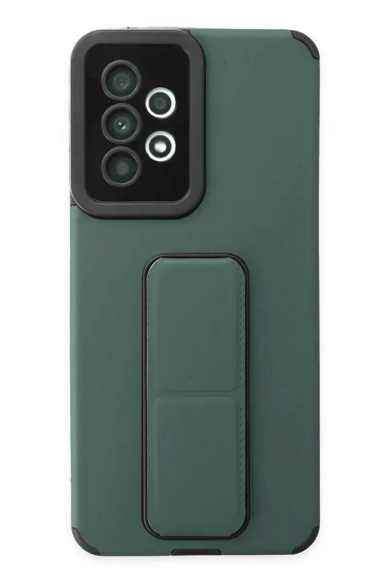 Samsung Galaxy A33 5G Kılıf Mega Standlı Silikon - Yeşil