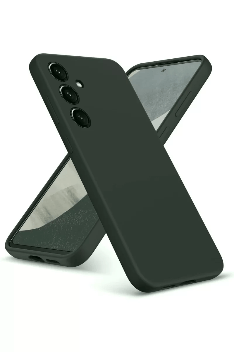 Samsung Galaxy A36 Kılıf Nano içi Kadife Silikon - Koyu Yeşil