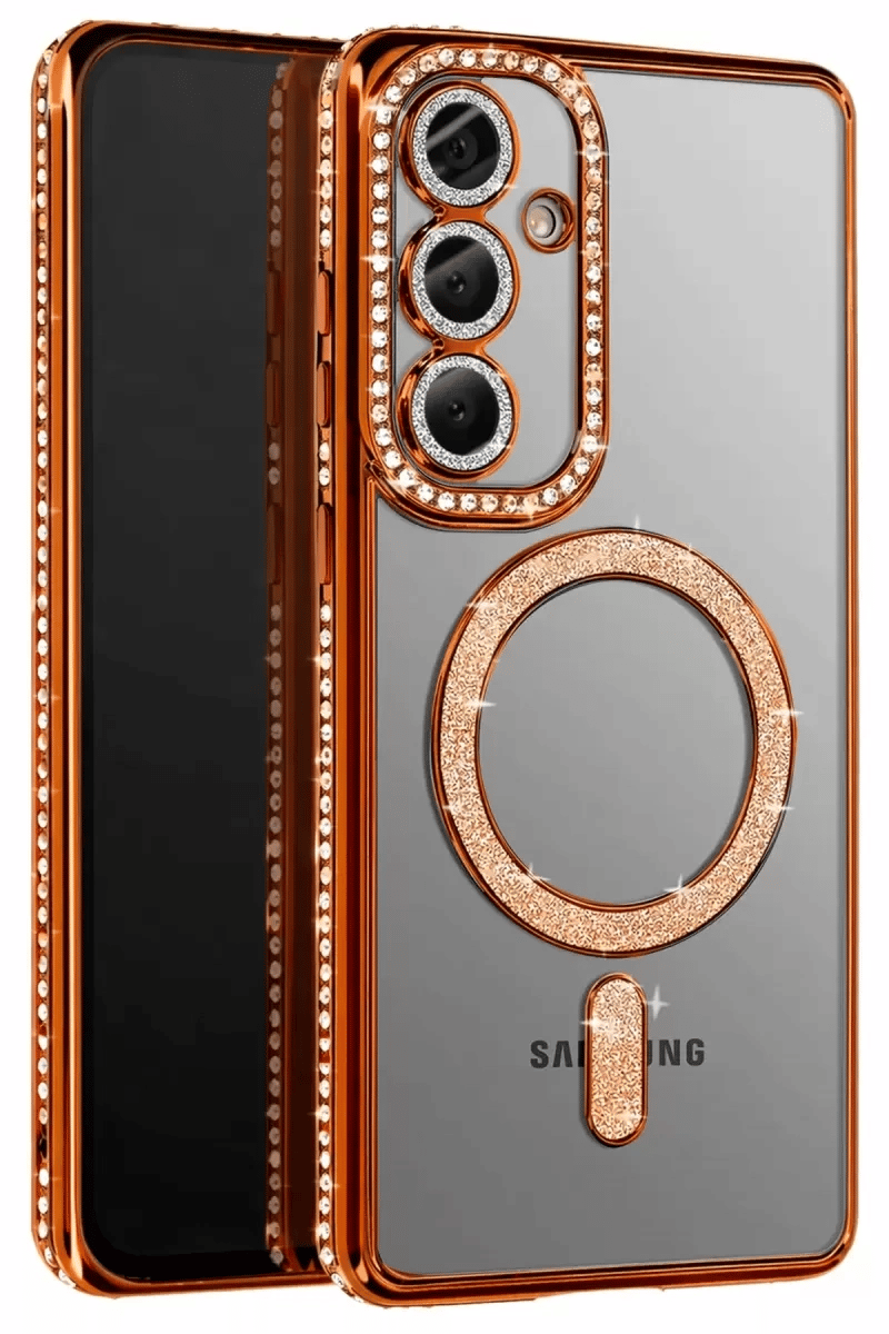 Samsung Galaxy A37 5G Joke Simli Magneticsafe Kılıf - Turuncu
