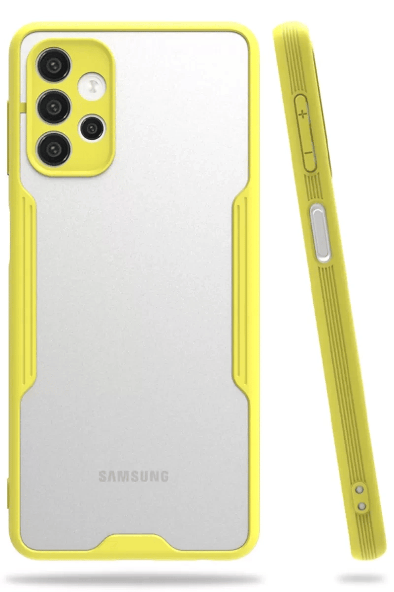 Samsung Galaxy A52 Kılıf Platin Silikon - Sarı