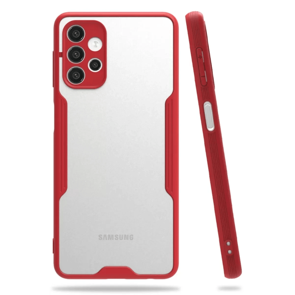 Samsung Galaxy A52 Kılıf Platin Silikon - Kırmızı