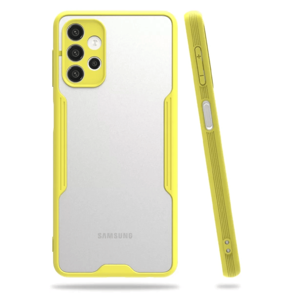 Samsung Galaxy A52 Kılıf Platin Silikon - Sarı