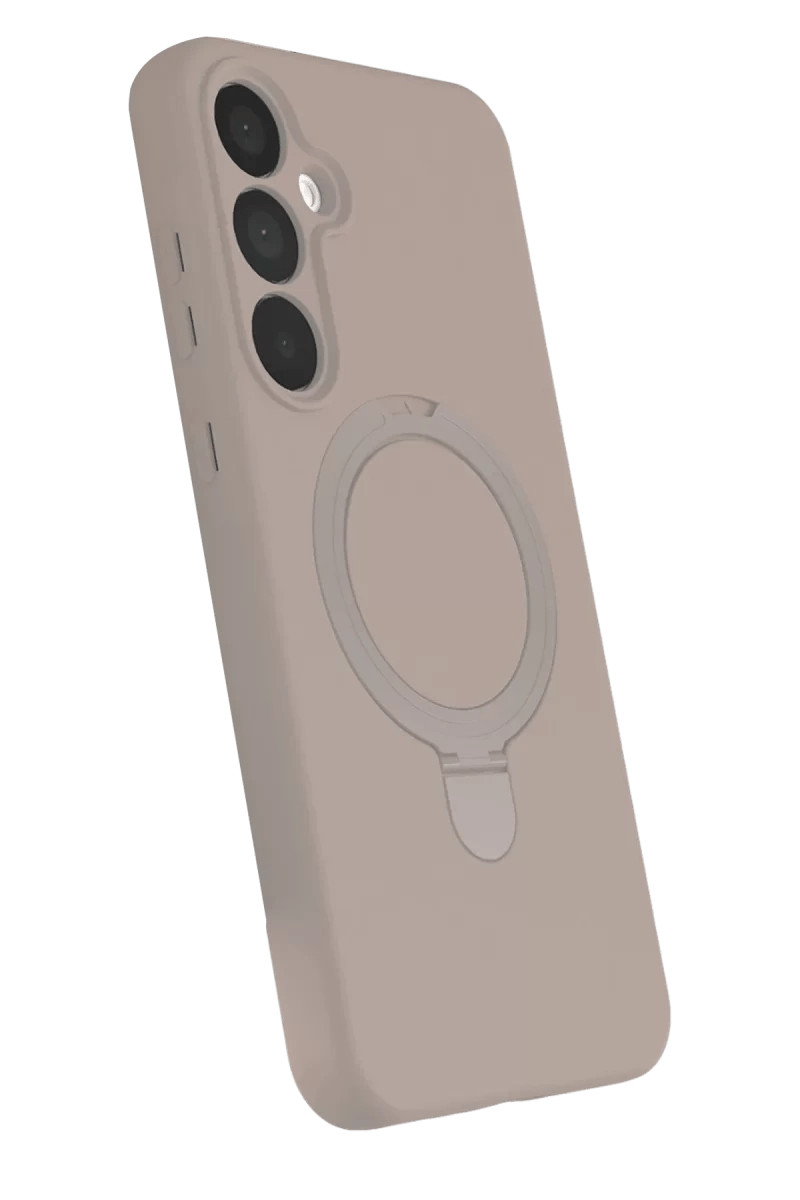 Samsung Galaxy A55 5G Regal Magsafe Standlı Kapak - Çöl Titanyum