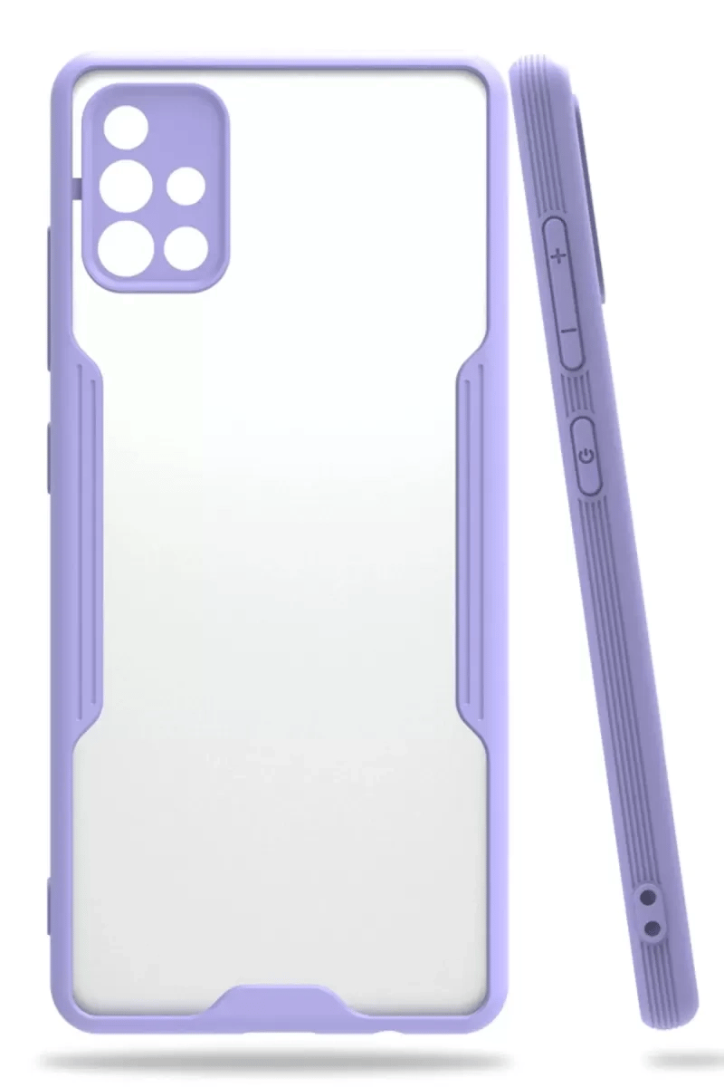 Samsung Galaxy A71 Kılıf Platin Silikon - Lila