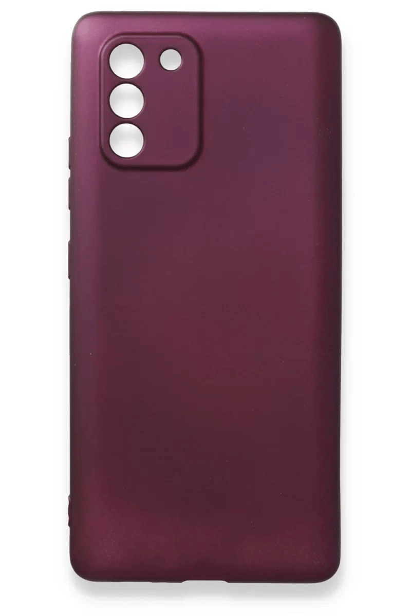 Samsung Galaxy A91 / S10 Lite Kılıf First Silikon - Mürdüm