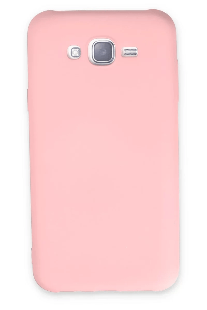 Samsung Galaxy J7 Kılıf Nano içi Kadife Silikon - Pudra