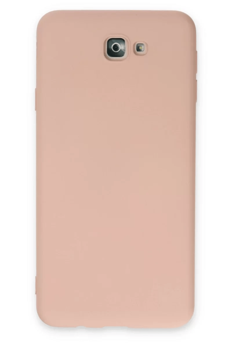 Samsung Galaxy J7 Prime Kılıf Nano içi Kadife Silikon - Pudra