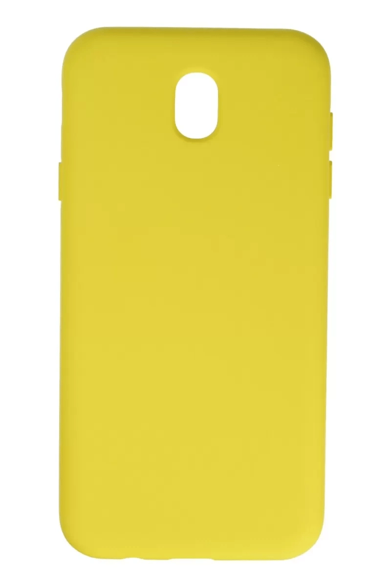 Samsung Galaxy J7 Pro / J730 Kılıf Nano içi Kadife Silikon - Sarı
