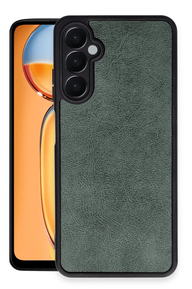 Samsung Galaxy M15 Kılıf Aras Deri Kapak - Koyu Yeşil