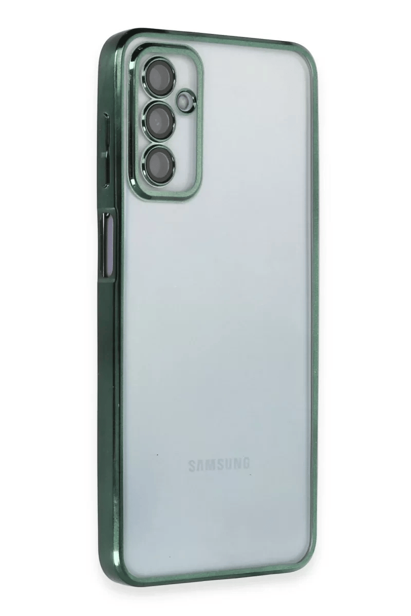 Samsung Galaxy M23 Kılıf Lensli Silikon - Yeşil