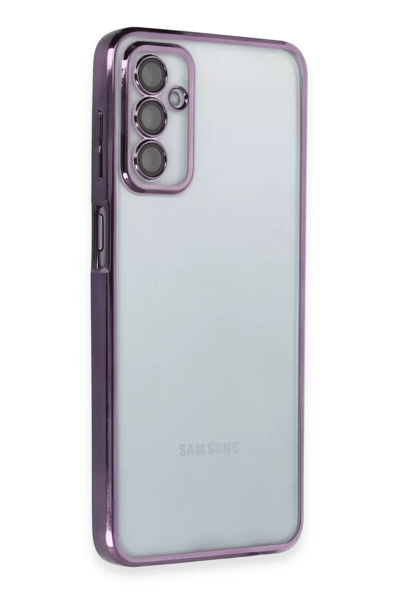 Samsung Galaxy M23 Kılıf Lensli Silikon - Mor