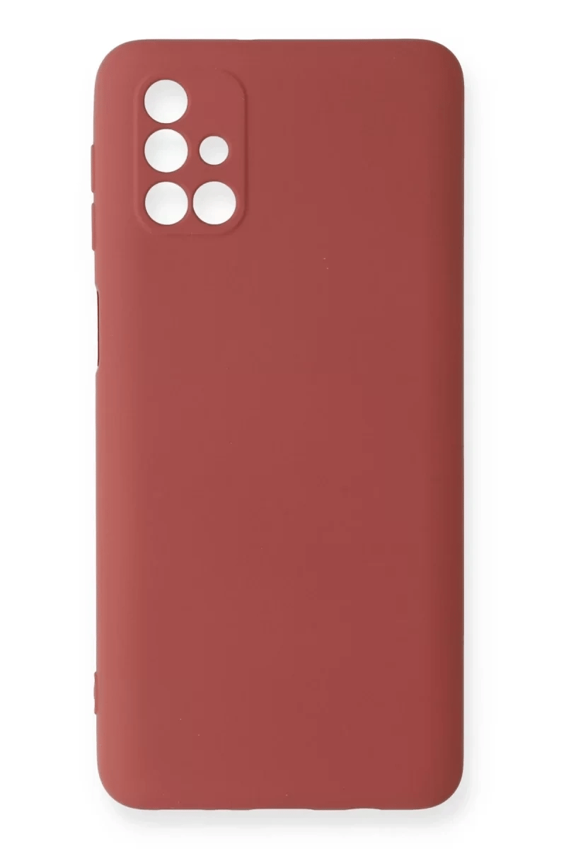 Samsung Galaxy M31S Kılıf Nano içi Kadife Silikon - Kiremit