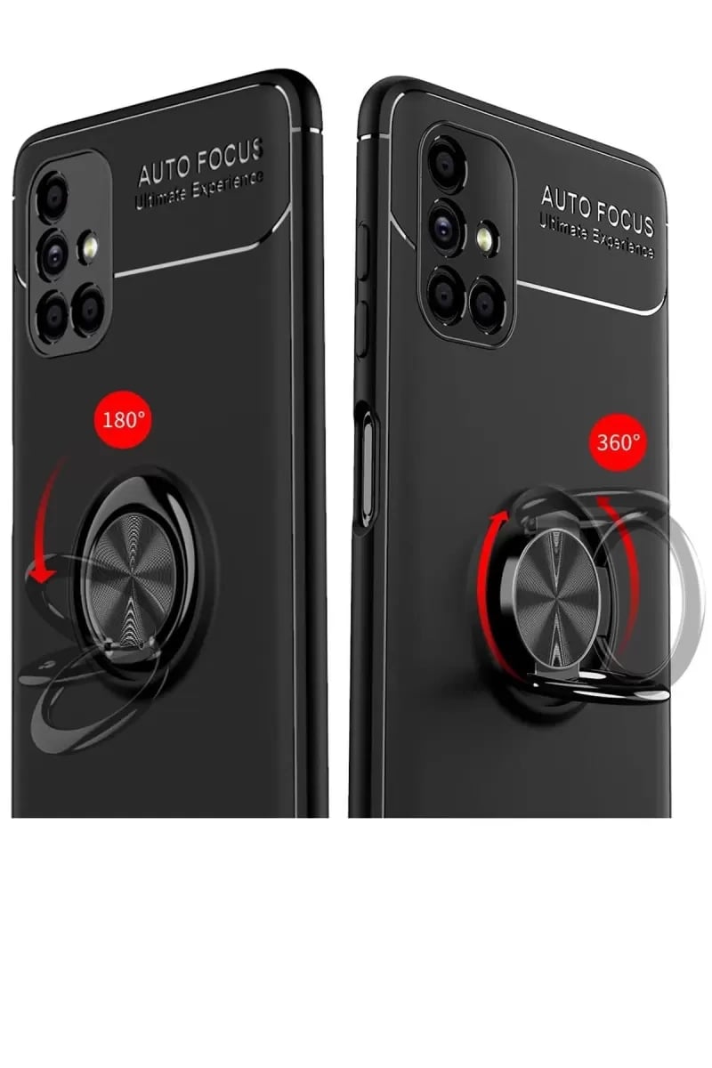 Samsung Galaxy M51 Kılıf Range Yüzüklü Silikon - Mavi