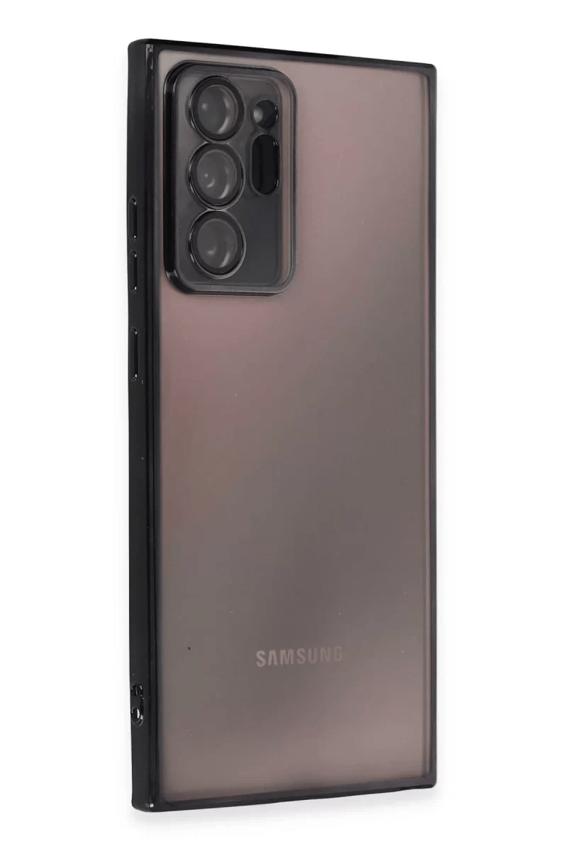 Samsung Galaxy Note 20 Ultra Kılıf Lensli Silikon - Siyah