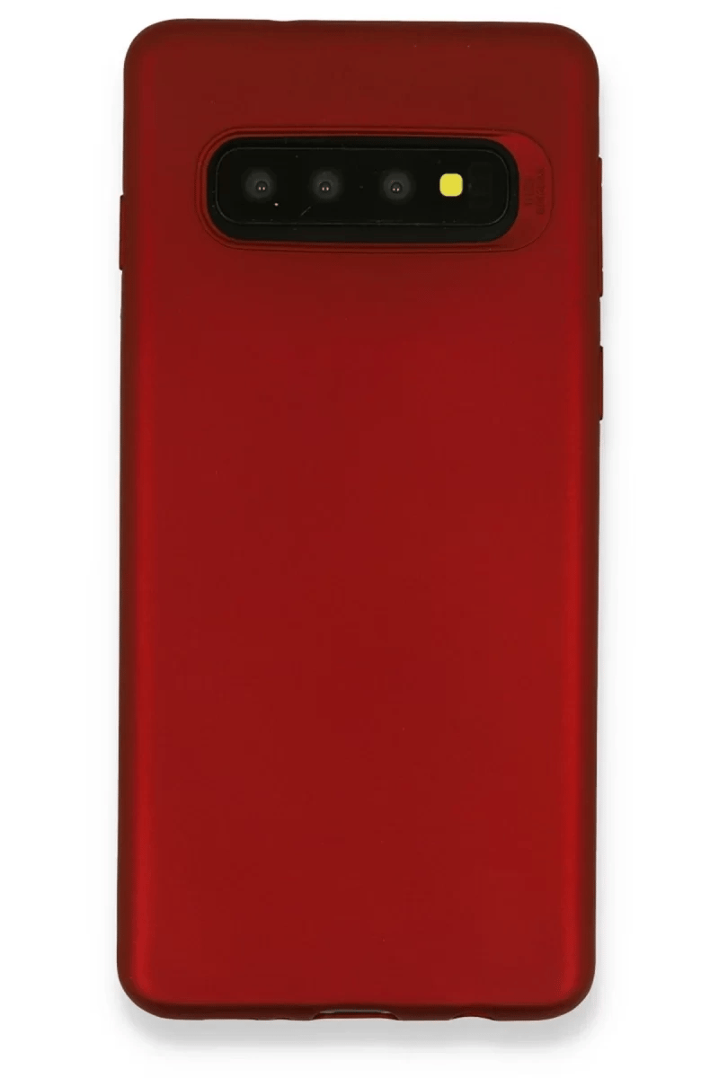 Samsung Galaxy S10 Plus Kılıf First Silikon - Bordo