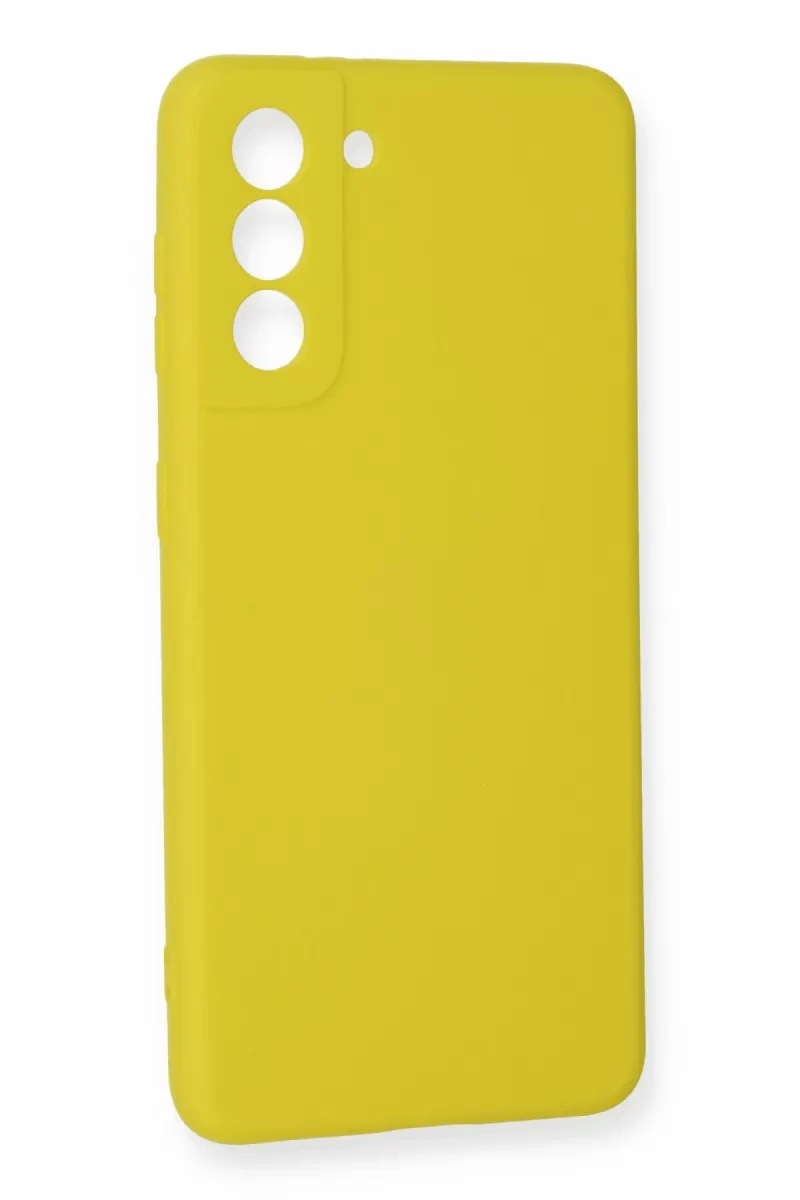 Samsung Galaxy S21 FE Kılıf Nano içi Kadife Silikon - Sarı