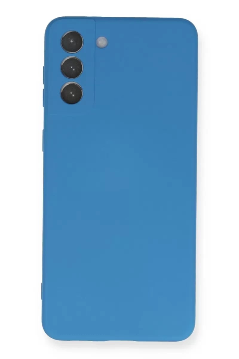 Samsung Galaxy S21 Plus Kılıf Nano içi Kadife Silikon - Mavi