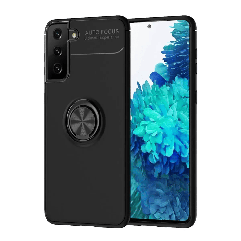 Samsung Galaxy S21 Plus Kılıf Range Yüzüklü Silikon - Siyah