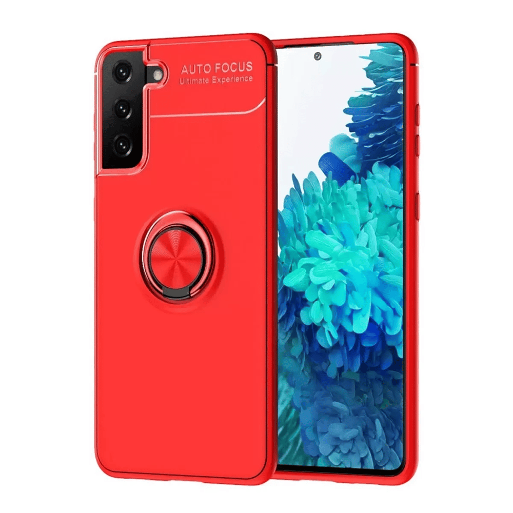 Samsung Galaxy S21 Plus Kılıf Range Yüzüklü Silikon - Kırmızı