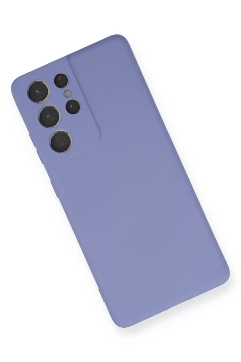 Samsung Galaxy S21 Ultra Kılıf Nano içi Kadife Silikon - Lila